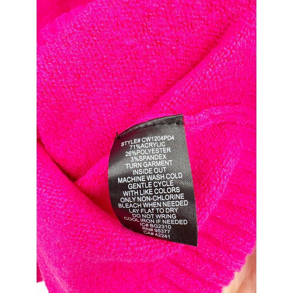 SANCTUARY Sweater Size XXS NEW Pink Easy Breezy V Neck Pullover Fuchsia - Picture 4 of 5